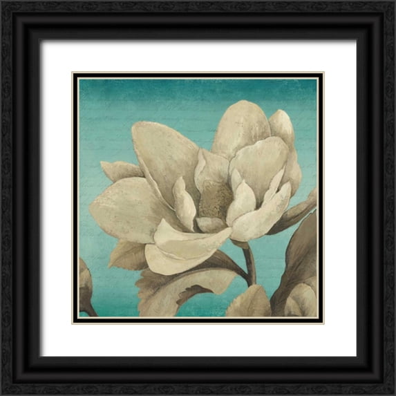 Jensen, Asia 26x26 Black Ornate Wood Framed with Double Matting Museum Art Print Titled - Slow Dance I