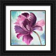 thumbnail image 1 of Jensen, Asia 26x26 Black Ornate Wood Framed with Double Matting Museum Art Print Titled - Tye Dye Floral II, 1 of 4