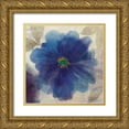 thumbnail image 1 of Jensen, Asia 26x26 Gold Ornate Wood Framed with Double Matting Museum Art Print Titled - Indigo Dreams I, 1 of 4