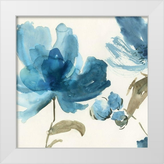 Jensen, Asia 26x26 White Modern Wood Framed Museum Art Print Titled - Blue Morning I