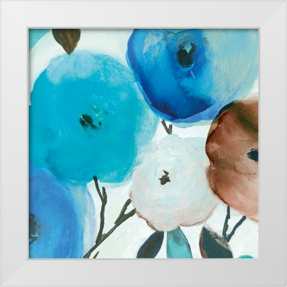 Jensen, Asia 26x26 White Modern Wood Framed Museum Art Print Titled - Morning Pearls I