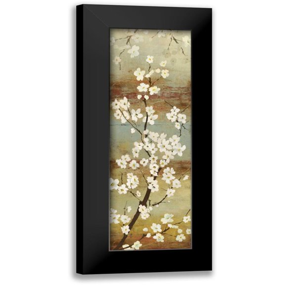 Jensen, Asia 7x14 Black Modern Framed Museum Art Print Titled - Blossom Canopy I