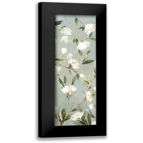 Jensen, Asia 7x14 Black Modern Framed Museum Art Print Titled - Magnolias III