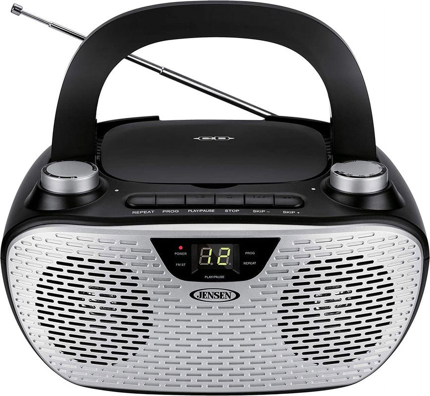 Jensen Portable Stereo CD Player with AM/FM Radio, Bluetooth MP3