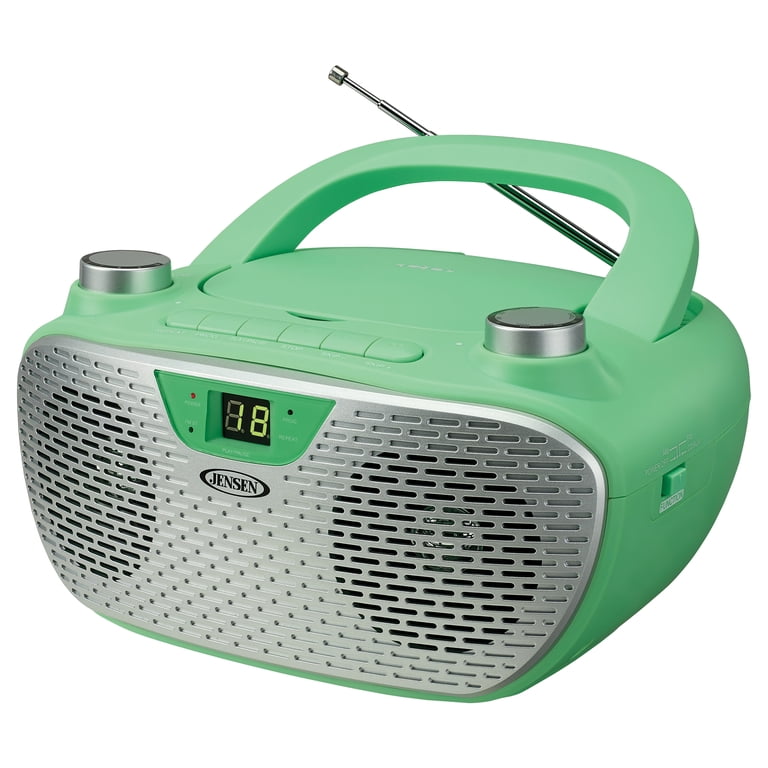Jensen, Bluetooth MP3 Boombox, CD-485-GR, Portable Green Stereo