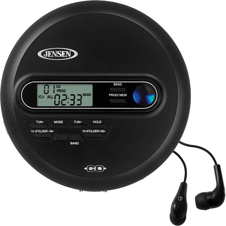 Pre-Owned Jensen CD-65 Portable Personal CD Player, Black