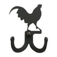 thumbnail image 1 of Jensen Distribution Rooster Double Wall Hook Hardware Hooks, Black, 2-1/4 in W x 2 3/4in H, 1 of 1