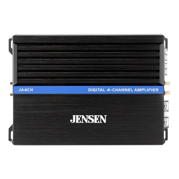 Jensen JA4CH Class-D 4-Channel Amplifier | 1000W Peak | 80W RMS | Bridgeable
