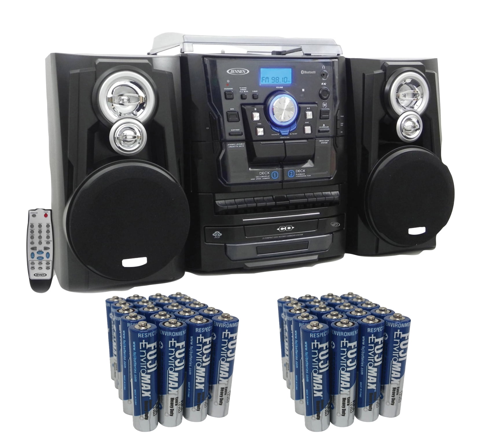 Vinyl Player Trexonic 3-Speed Stereo Turntable With CD, Double