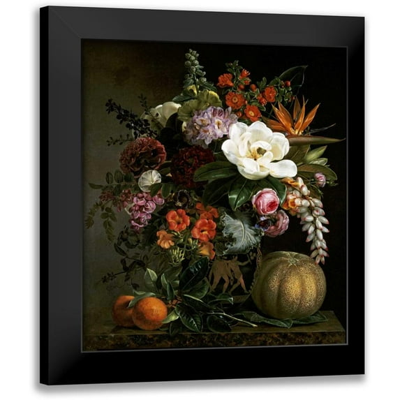 Jensen, Johan Laurents 12x13 Black Modern Framed Museum Art Print Titled - Still Life in a Greek Vase