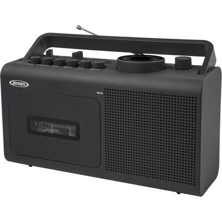Jensen MCR-250 Personal Portable Cassette Player/Recorder AM/FM Radio (Black) [N