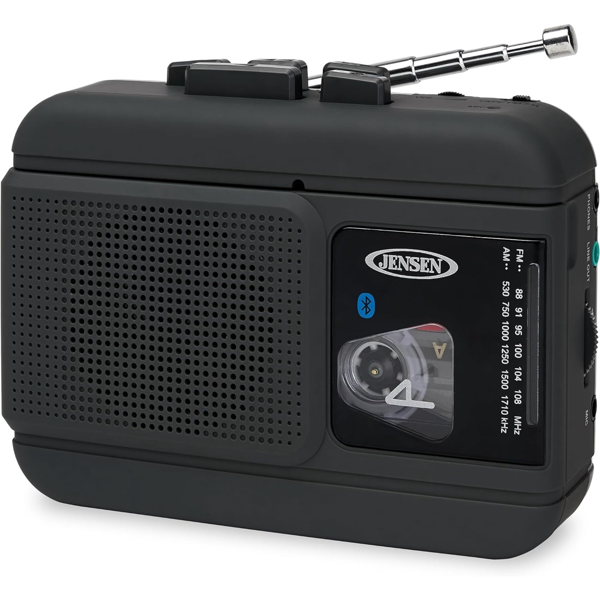 Jensen MCR60 Bluetooth Portable Personal Cassette Player/Recorder With Am/Fm Radio