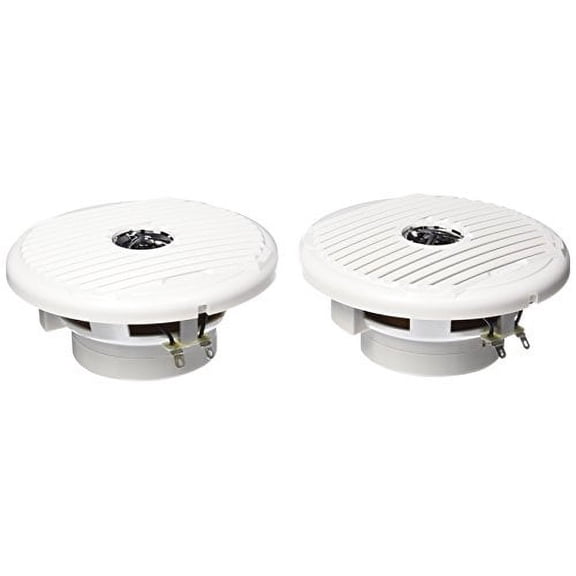 Jensen MSX65R 6.5" 75W Coaxial Speakers, Silver/White