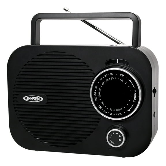 Jensen Portable AM/FM Radio, Black, MR-550-BK