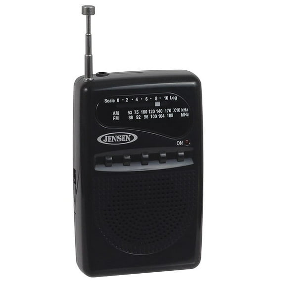 Jensen Portable AM/FM Radio, Black, MR-80