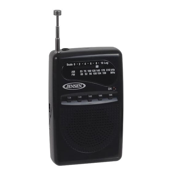 Jensen Portable AM/FM Radio, Black, MR-80