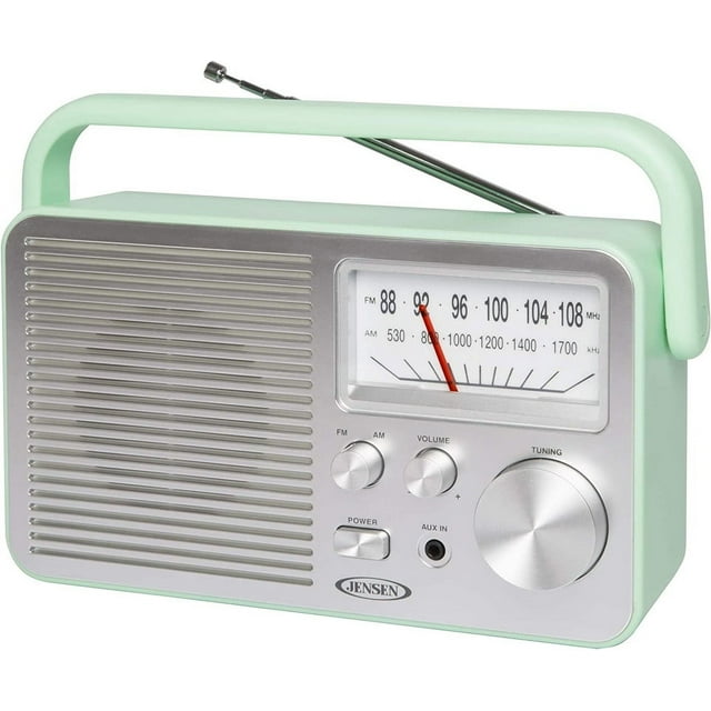 Jensen Portable AM/FM Radio, Green, MR-750-GR - Walmart.com