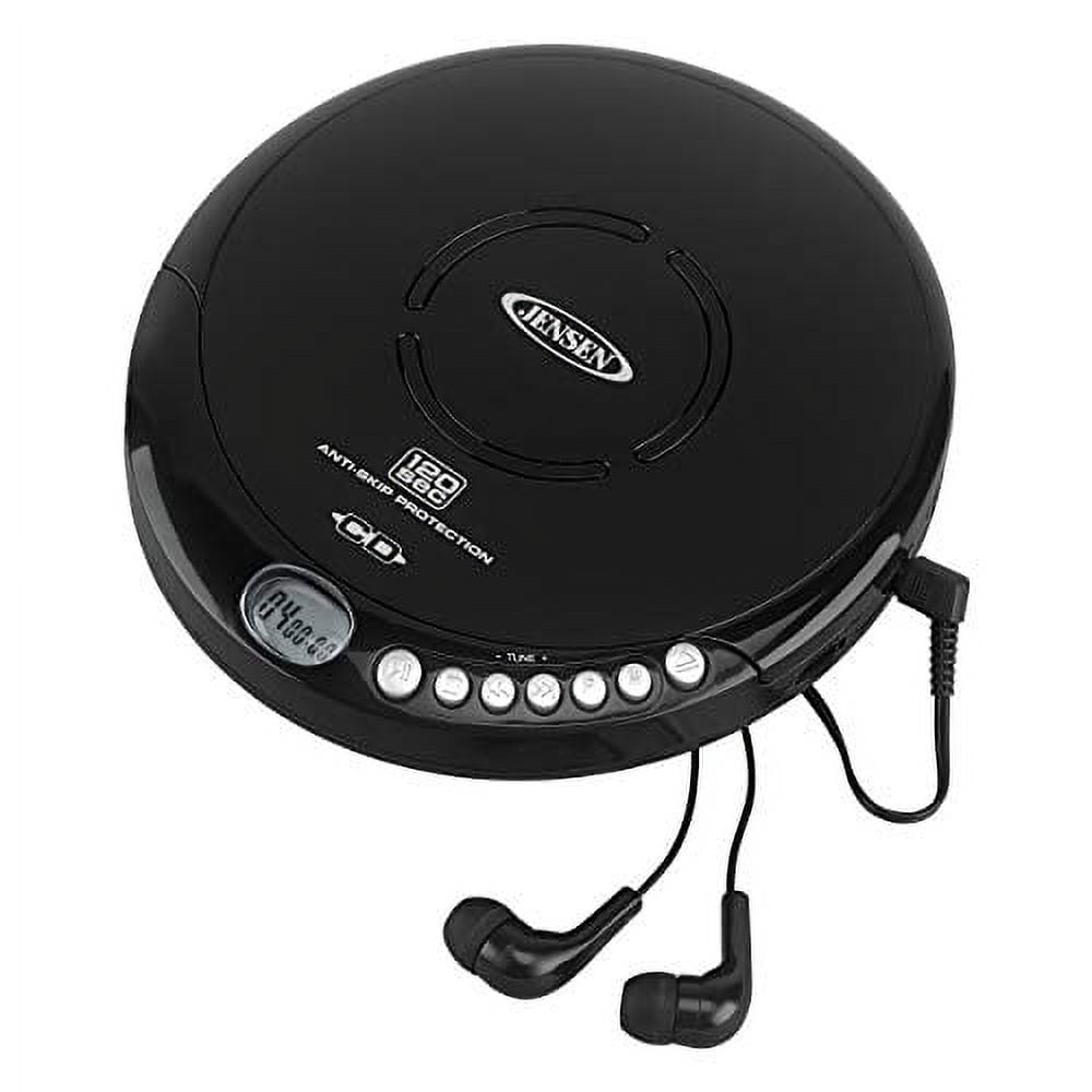 Jensen Portable CD-120BK Portable Personal CD Player Compact 120 SEC ...