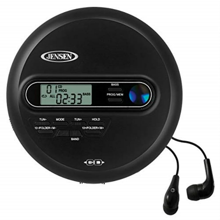 Jensen Portable CD/MP3 Player with AM/FM, Bass Boost, Anti-Skip