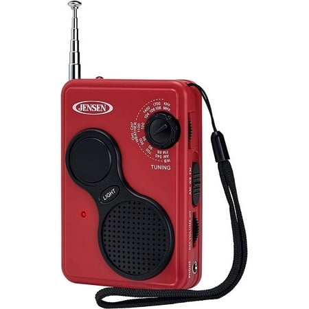 Jensen - AM/FM Weather Band Portable Radio - Black