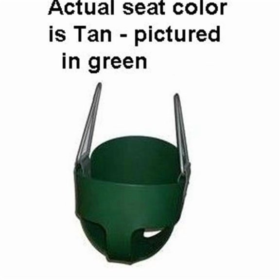 Jensen S100T Commercial Tot Full Bucket Rubber Seat - Tan with Insert