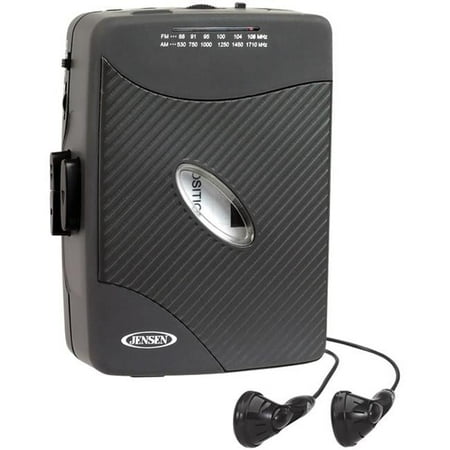Jensen Stereo Cassette Player with AM & FM Radio, Black