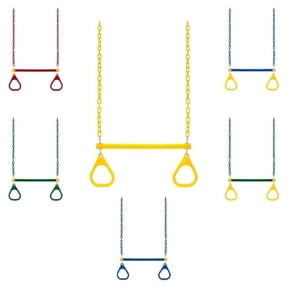 Jensen Swing Products A195BY Trapeze Residential Combo Bar, Blue & Yellow