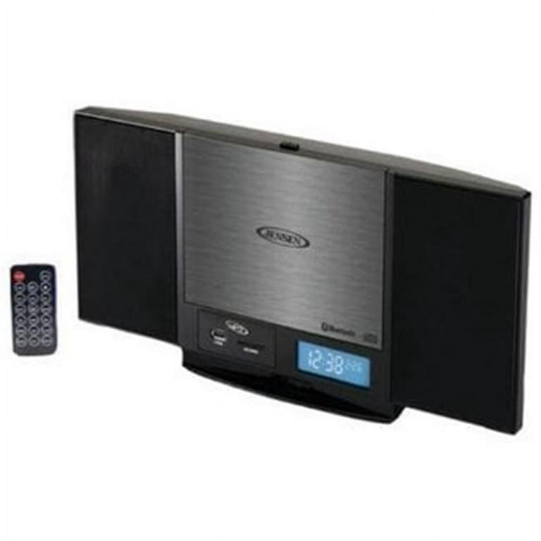 JENSEN Bluetooth JBS 215 Wall Mountable Music System With CD Player And FM  Radio 9.1 H x 19.6 W x 4.9 D Black - Office Depot