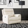 thumbnail image 1 of Jenson Leather Recliner Chair in Cream with Power Head Rest, 1 of 17