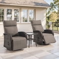 thumbnail image 1 of Jentlehouse 2PCS Outdoor Patio Swivel Recliner Chair with Side Table,360 Ratating Wicker Patio Recliner with Backrest & Footrest Adjustment,Outdoor Reclining Lounge Chair for Balcony Pool Deck, 1 of 8