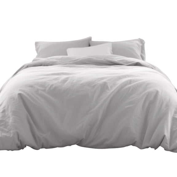 Jeoa Comforter Set Queen Size,Modern Four-Piece Bedding SetLight Gray