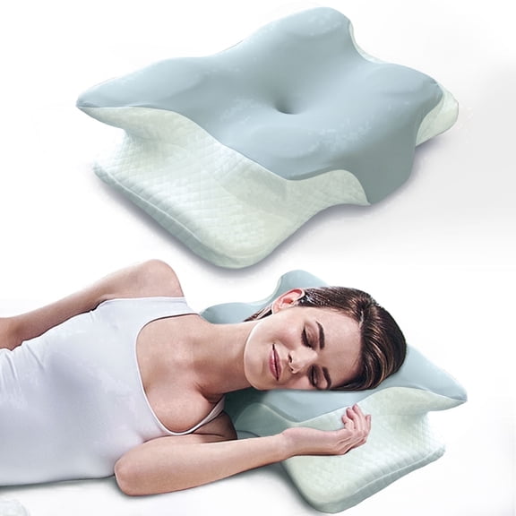 Jeoa Cervical Pillow for Sleeping Memory Foam Neck Pain Relief Contour Orthopedic Ergonomic Pillows