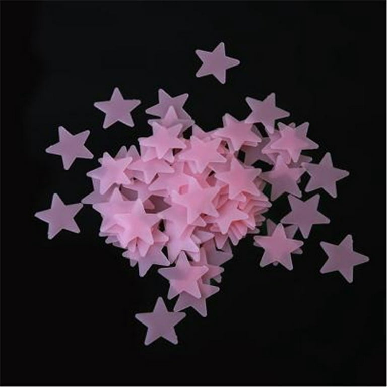 Jeobest Wall Decals Glow in the dark Stars - 100PCS Home Wall Glow In The  Dark Stars Stickers Decal Dreamy Noctilucent for Kids Rooms Home Decor  (Pink) MZ 