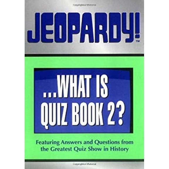 Pre-Owned Jeopardy! Quiz Book 2 (Paperback) 0740705733 9780740705731