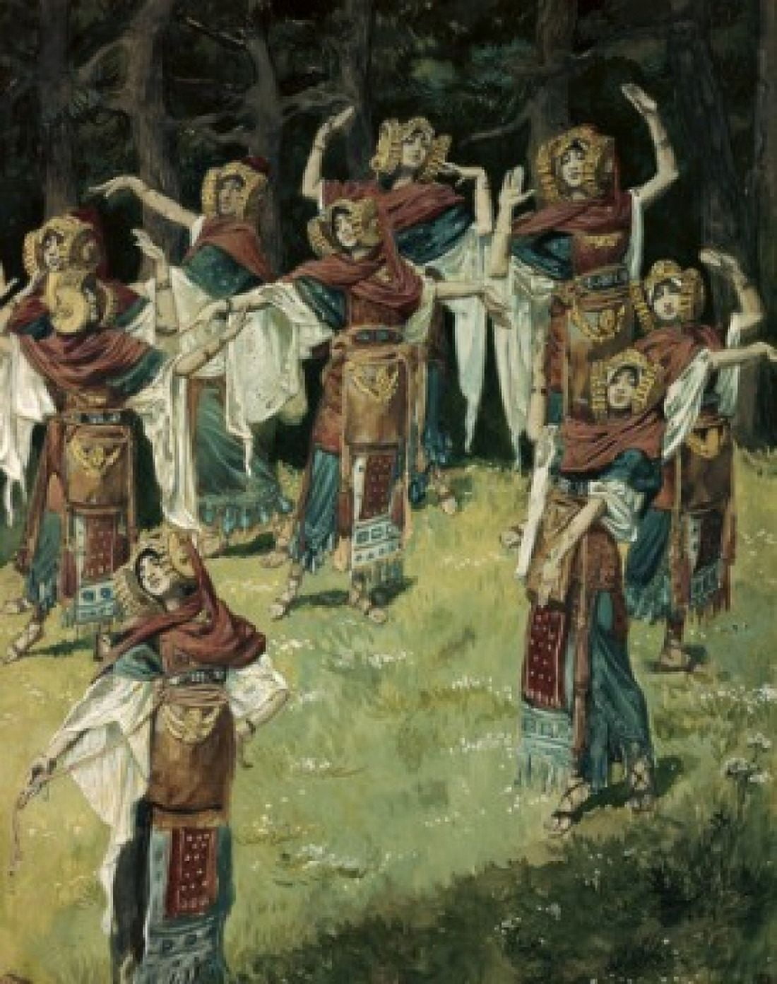 Jephthahs Daughter and her Companions James J Tissot (1836-1902French) Jewish Museum New York Canvas Art - James Tissot (18 x 24)