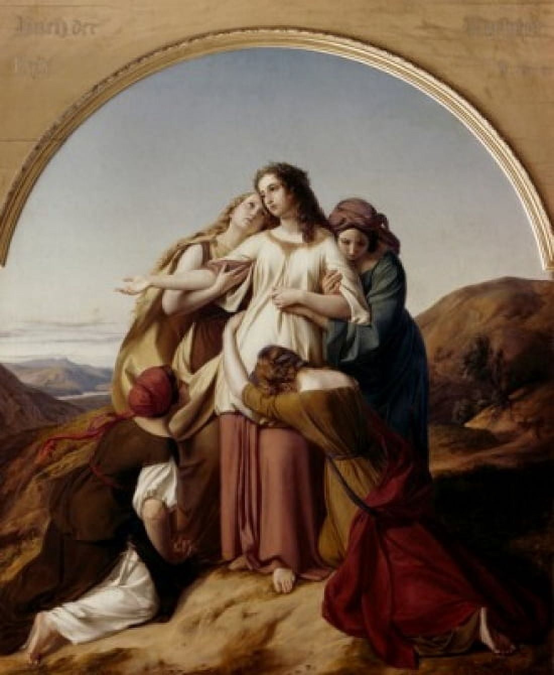 Jephthahs Daughter by Carl Oesterley (1805-1891) Canvas Art - Carl Oesterley (18 x 24)