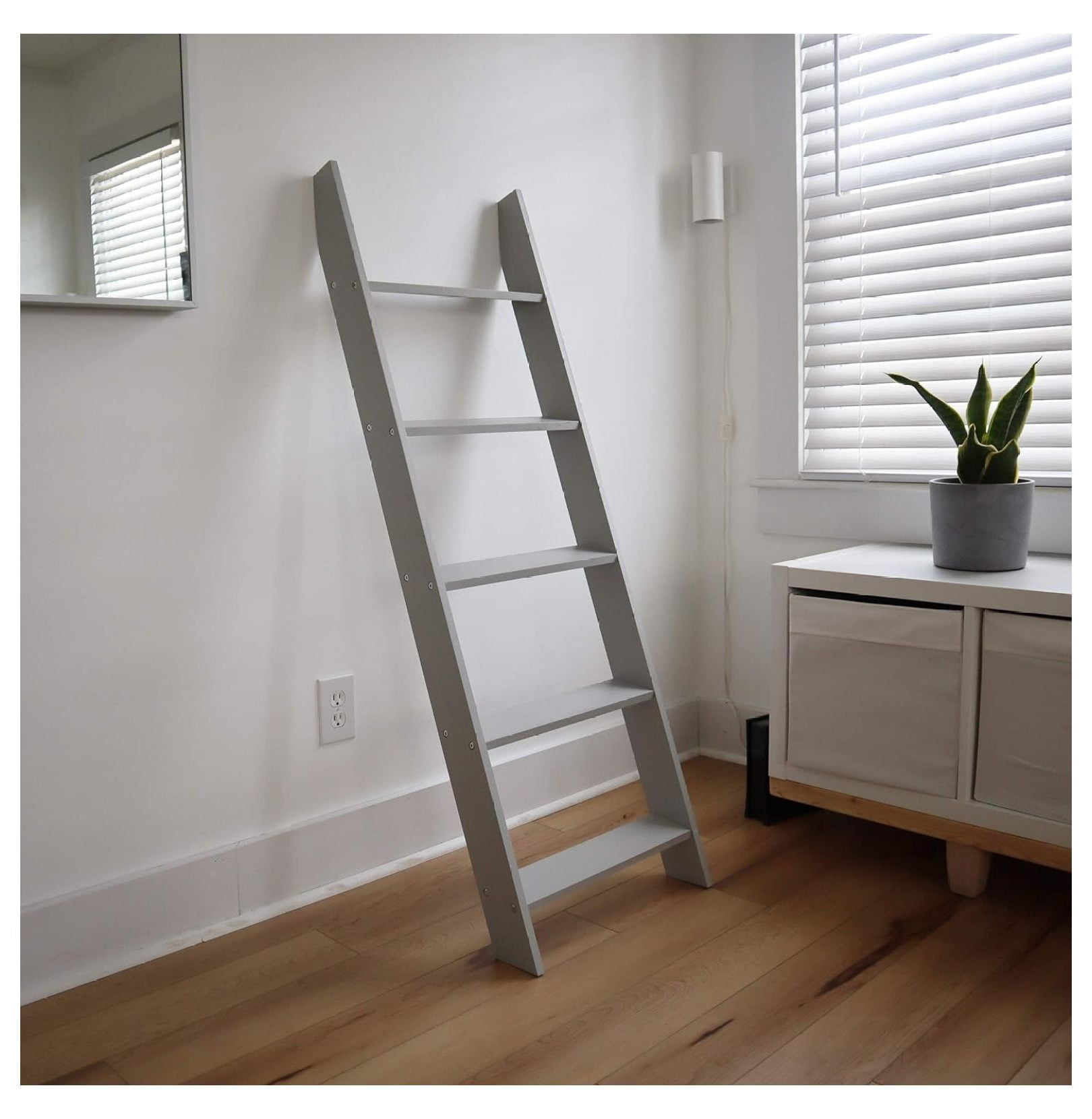 JepoIA Blanket Ladder Rustic Blanket Rack Leaning Towel Ladder Ladder Blanket Holder