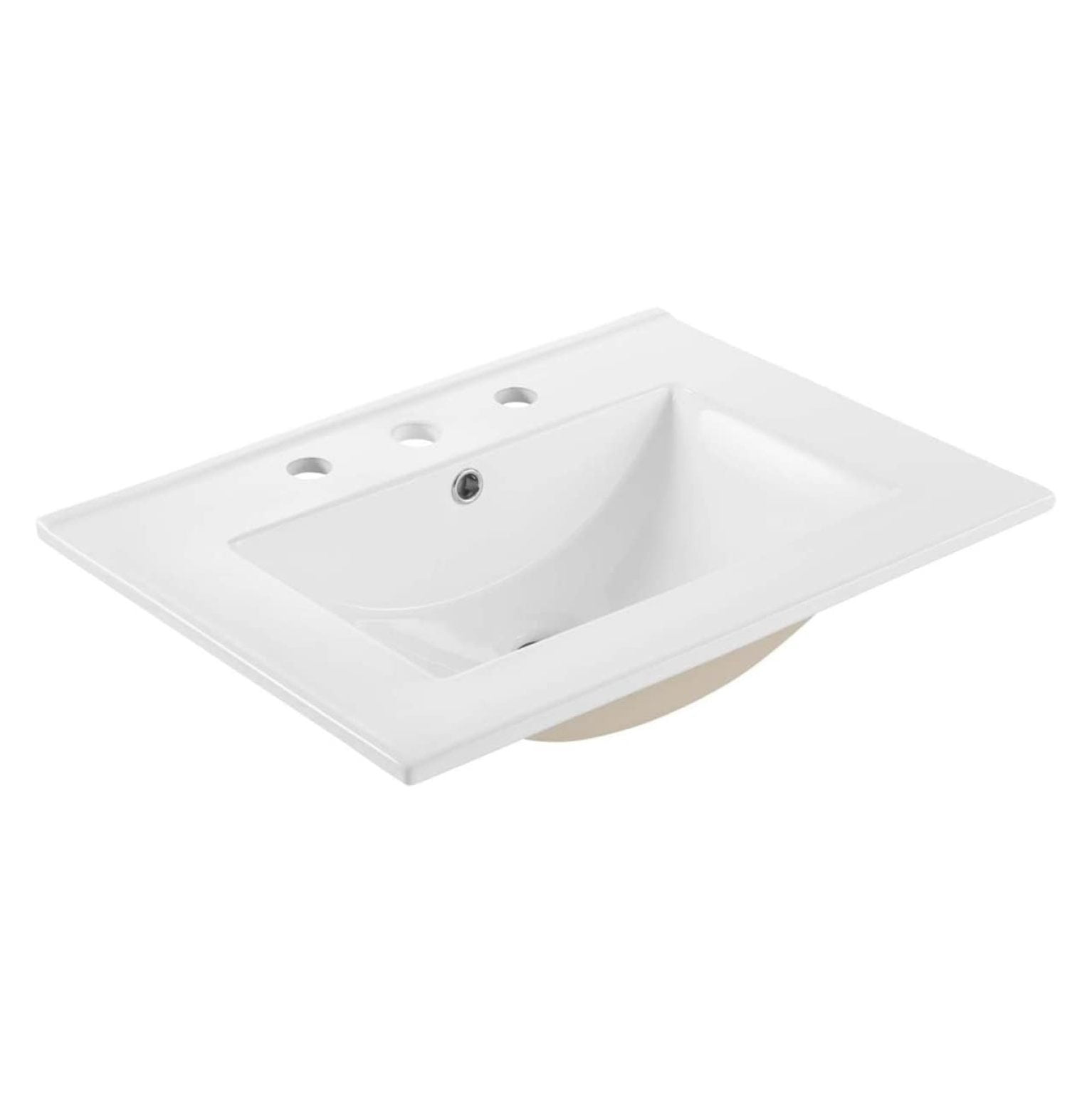 Cayman 24" White Ceramic Above-Counter Bathroom Sink