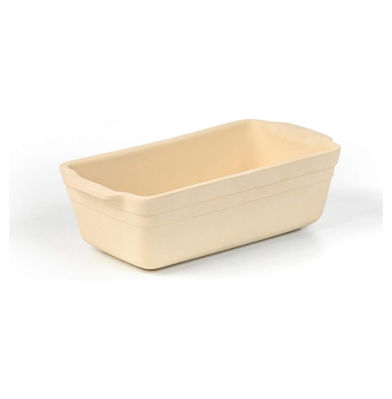 Beige Rectangular Stoneware Non-Stick Loaf Pan