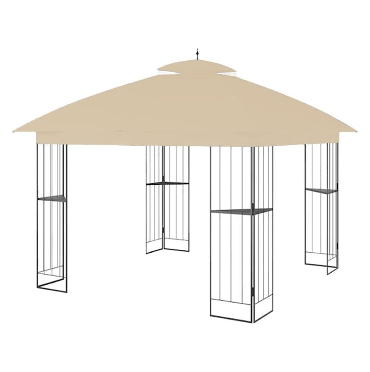 Slate Gray 10ft Two-Tiered Replacement Gazebo Canopy