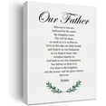 thumbnail image 1 of JerLoe Christian Canvas Art 'Our Father' Prayer Canvas Print, 12x15 Inch, Modern Religious Home Wall Decor, Framed Gift, 1 of 4