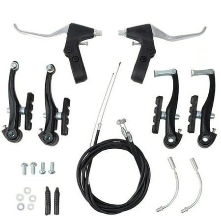 Jercoda 1 Set Bike v Brake, Bike Disc Brake Aluminum Front and Rear Caliper Brakes for Road Bike Mountain Bike