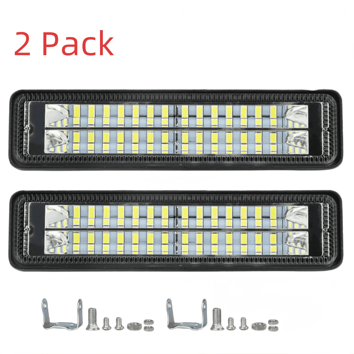 Jercoda 2 Pack 6 inch 3000LM LED Light Bar Flood Fog LED Light, 2pcs Headlight Off-Road Work Light for Cars Truck SUV ATV