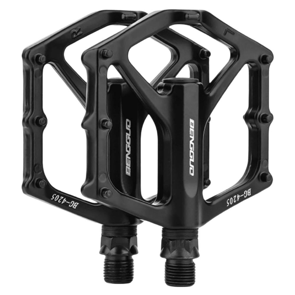 Two-Tone White/Black Bicycle Pedals - 1/2 Inch Cruiser PVC Metal Bike Pedals Pair