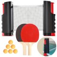 thumbnail image 1 of Jercoda All-in-One Ping Pong Table Tennis Set, 2 Player Set with 6 Balls and Retractable Net, Indoor Outdoor Healthy Game, 1 of 13