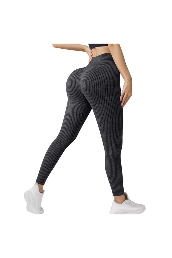 Butt Lifting Leggings for Women Seamless High Waisted Gym Leggings Workout Scrunch Booty Yoga Pants Womens L