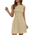 thumbnail image 1 of Jerdar Cocktail Dresses for Women Summer Formal Boat Neck A Line Dress With Button Decor Spring Party Dress M, 1 of 6