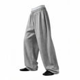 thumbnail image 1 of Jerdar Men's Baggy Sweatpants Elastic Waist Drawstring Wide Leg Lounge Track Pants Casual Loose Joggers with Pockets, 1 of 6