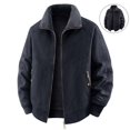 thumbnail image 1 of Jerdar Men's Cotton Sherpa Collar Washed Jacket, Loose Fit Thickened Winter Coat with Multi‑Pockets, Casual Outdoor Outerwear Winter Jackets, 1 of 5