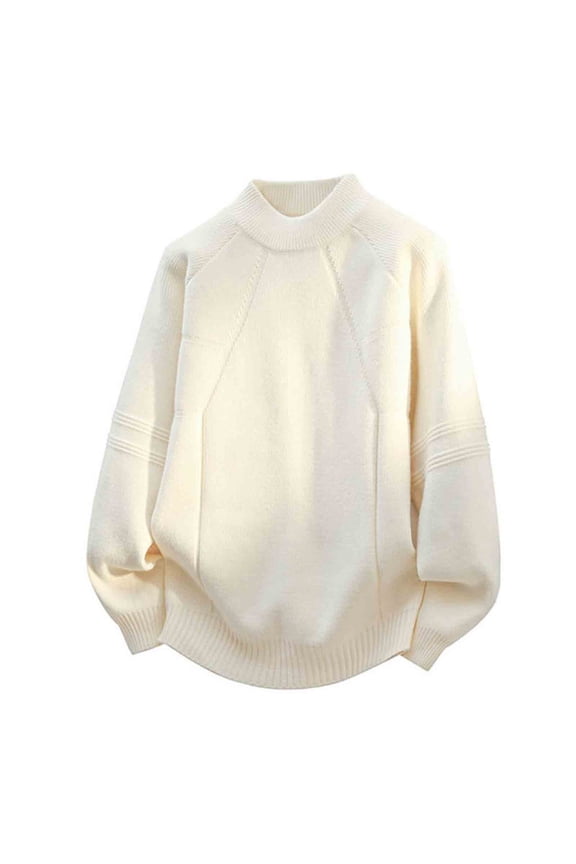 Men's Crew Neck Sweater Jacquard Textured Knit Polyester Blend Solid Color Long Sleeve Casual Fashion Base Layer Layering Soft Everyday Top